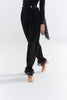 DANCE QUEEN 785-6 Black Lace Ankle Strap Ballroom Practice Dance Sport Trouser