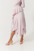 DANCE QUEEN 820-5 Light Pink Irregular Float Ballroom Practice Dancing Skirt
