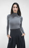 DANCE QUEEN 850-6 High Neck Gray Tight Nude Long Sleeve Woman Leotard