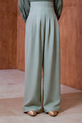 DANCE QUEEN 851-14 High Waist Light Green Wide Leg Woman Practice Trouser