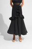 DANCE QUEEN 964 Classic Black Fish Bone Curves Dance Ballroom Skirt