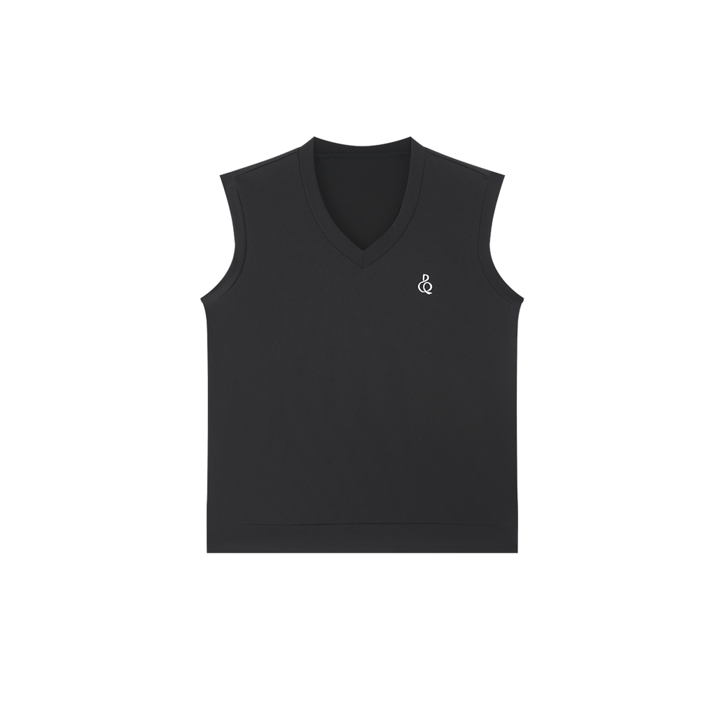 DANCE QUEEN M114 Classic Black V Neck Man Vest