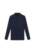 DANCE QUEEN M133-3 Classic Navy Blue Polo Long Raglan Sleeve Man Shirt