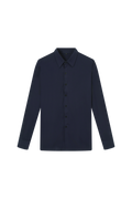 DANCE QUEEN M133-3 Classic Navy Blue Polo Long Raglan Sleeve Man Shirt