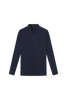 DANCE QUEEN M133-3 Classic Navy Blue Polo Long Raglan Sleeve Man Shirt
