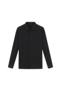 DANCE QUEEN M133 Classic Black Polo Long Raglan Sleeve Man Shirt