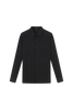 DANCE QUEEN M133 Classic Black Polo Long Raglan Sleeve Man Shirt