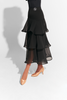 DANCE QUEEN 322 Black Ruffled Multi Layer Ballroom Skirt