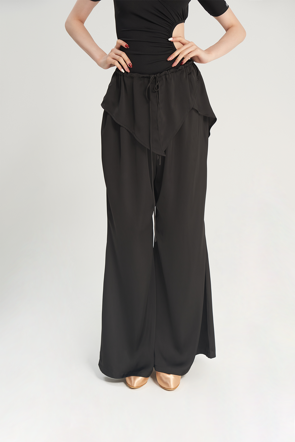 DANCE QUEEN W17 Petal Drawstring Wide Leg Flard Trousers