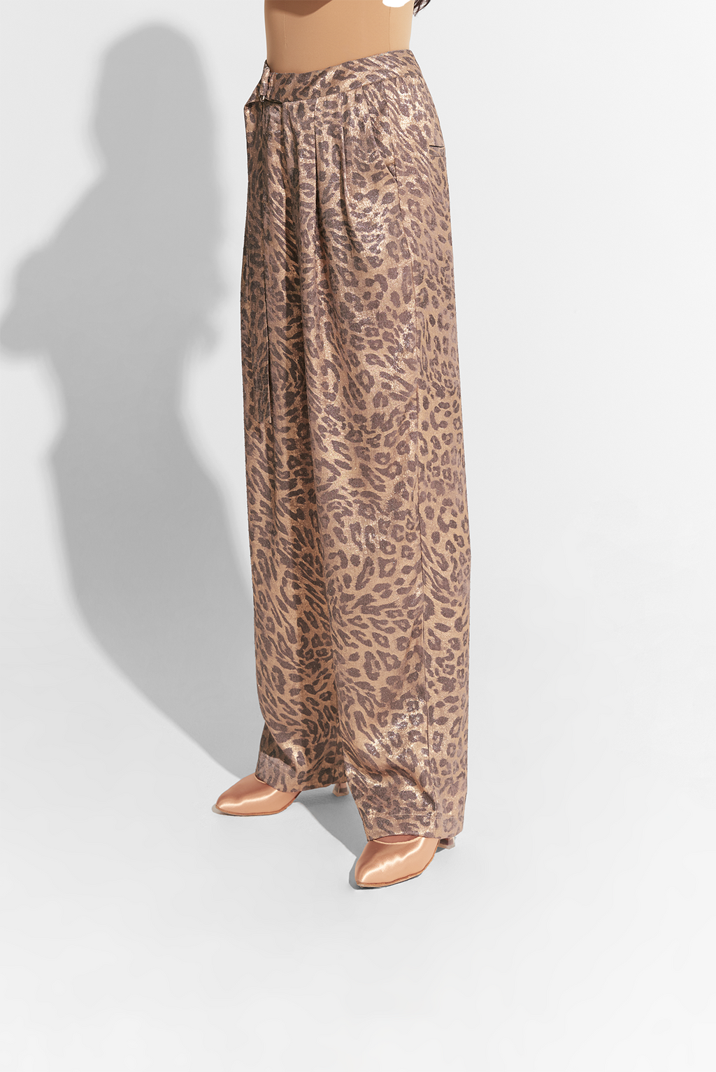 DANCE QUEEN 426-5 Tailor-made Stone Leopard Print Limited Edition Trousers