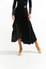 DANCE QUEEN 917-2 Black Mesh Velvet Ballroom Practice Dance Sport Skirt