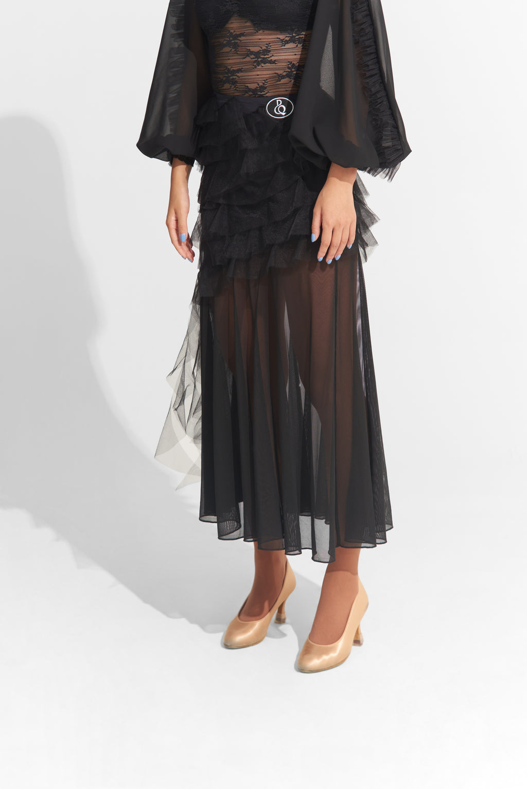 DANCE QUEEN 1007 Lace Ballroom Basic Skirt
