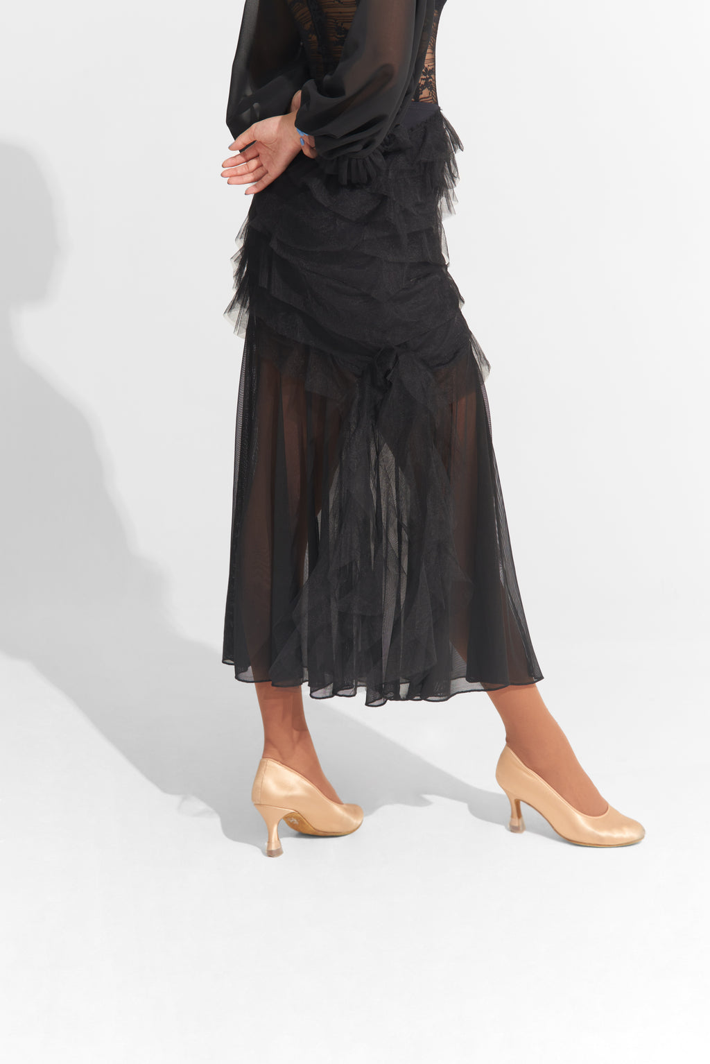DANCE QUEEN 1007 Lace Ballroom Basic Skirt