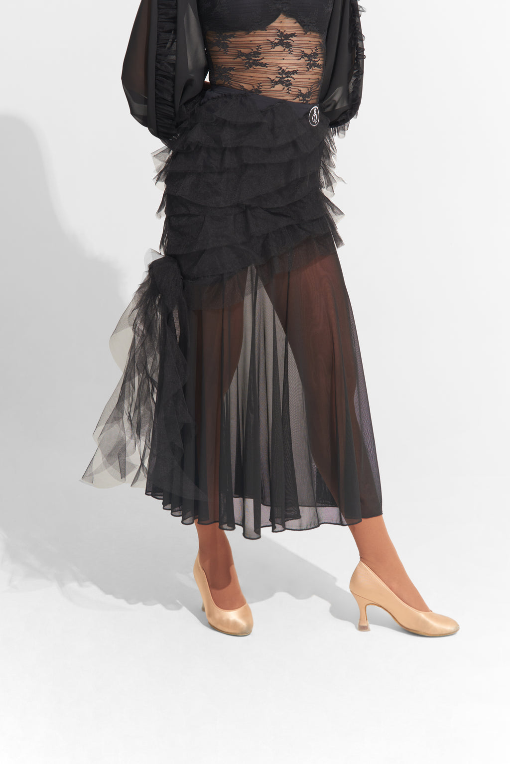 DANCE QUEEN 1007 Lace Ballroom Basic Skirt