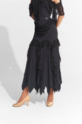 DANCE QUEEN 1008-1 Black Lace Ballroom Practice Skirt