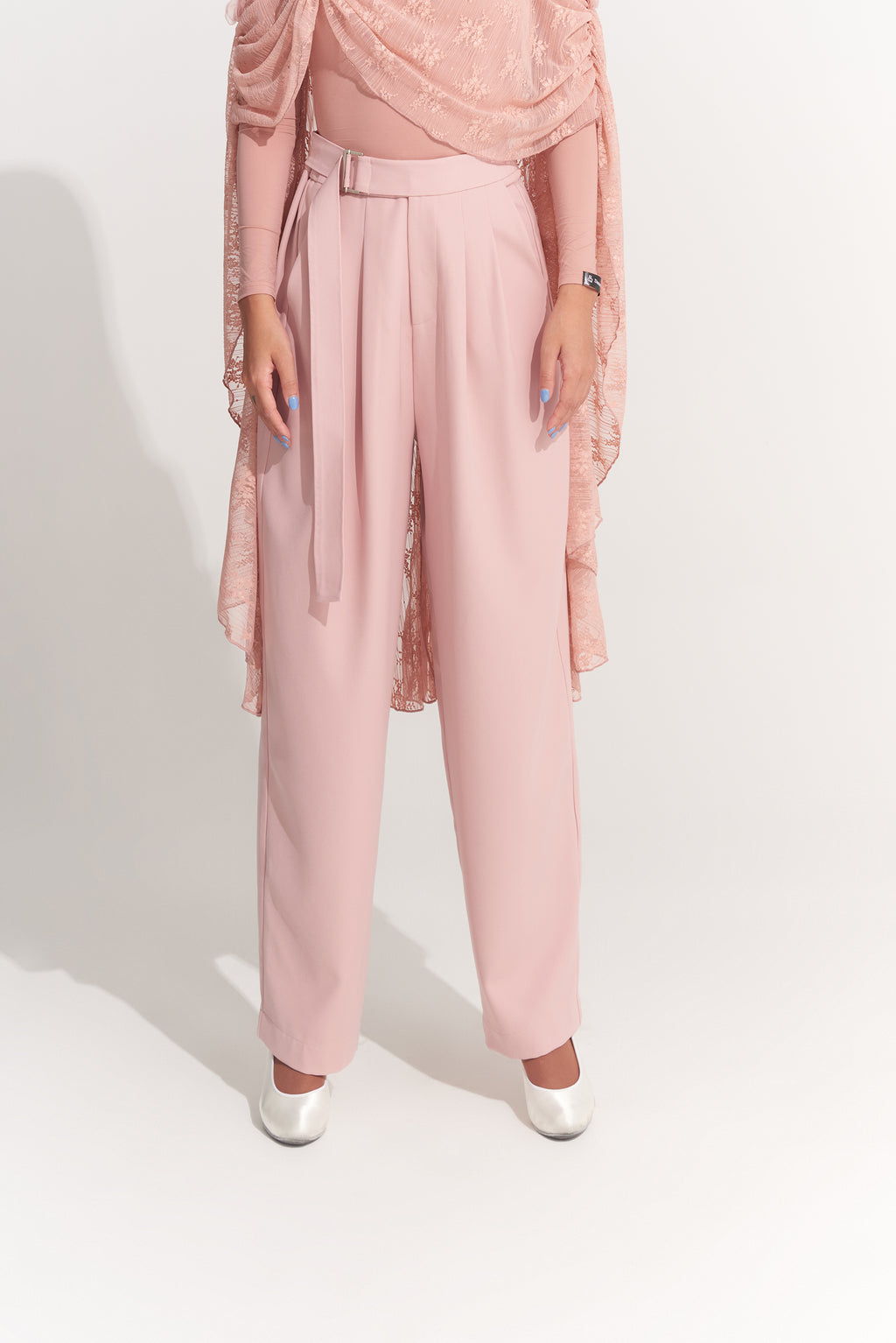 DANCE QUEEN 426-8 Peach Pink Ballroom Practice Trouser