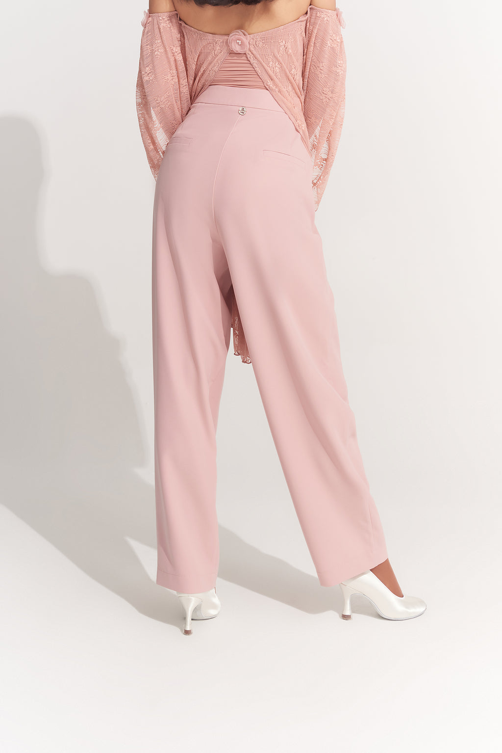 DANCE QUEEN 426-8 Peach Pink Ballroom Practice Trouser