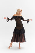 DANCE QUEEN 1015 Black Lace Haute Couture Classic Dress