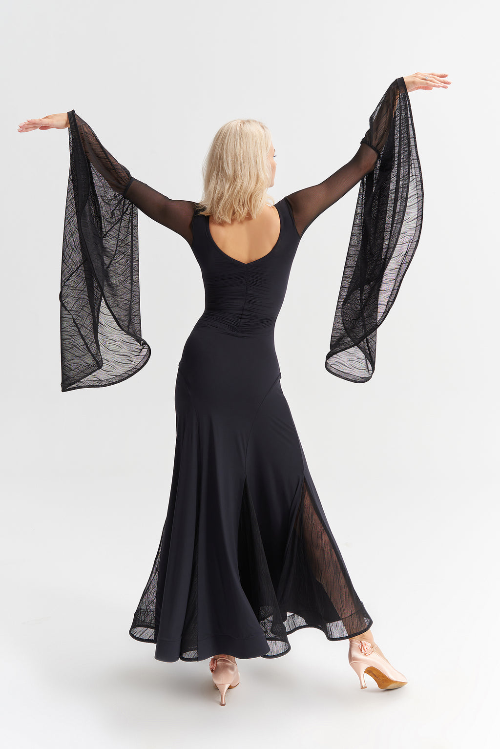 DANCE QUEEN 1018 Black Lace Haute Couture Classic Dress