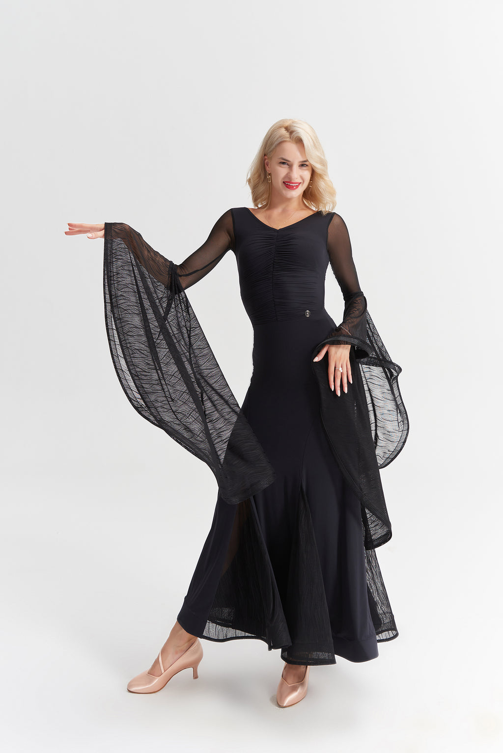 DANCE QUEEN 1018 Black Lace Haute Couture Classic Dress