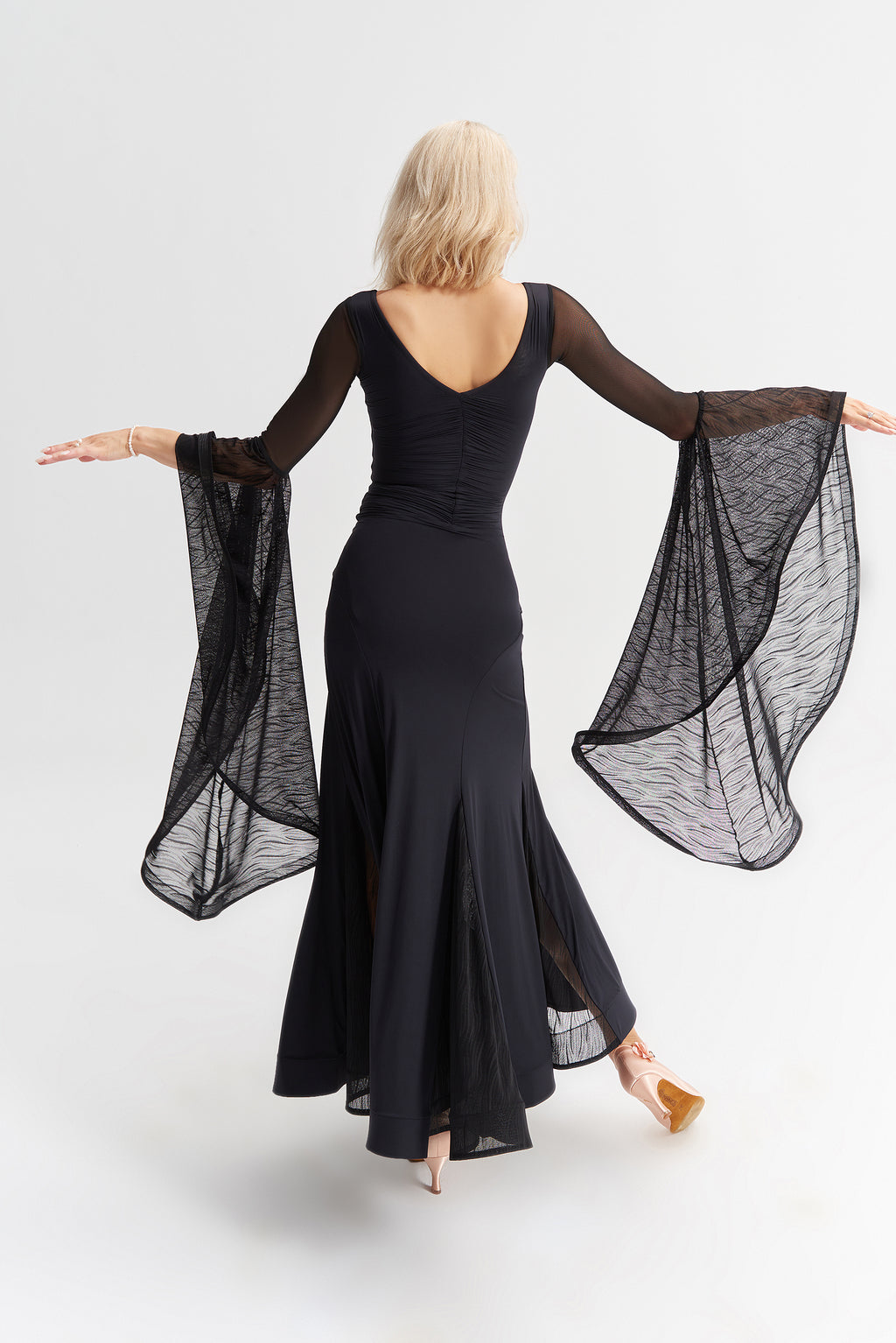 DANCE QUEEN 1018 Black Lace Haute Couture Classic Dress