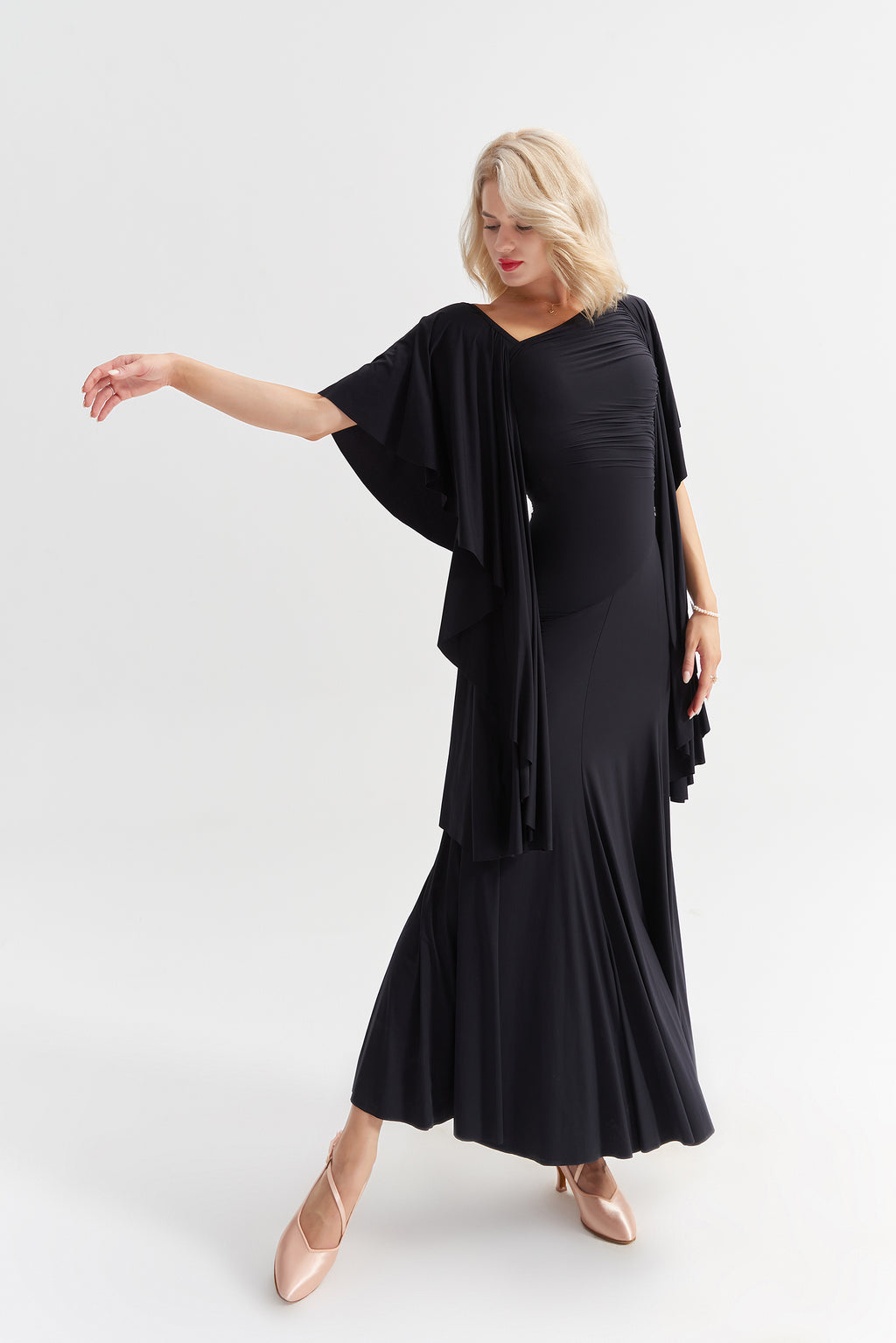 DANCE QUEEN 1021 Black Super Comfortable Haute Couture Classic Dress