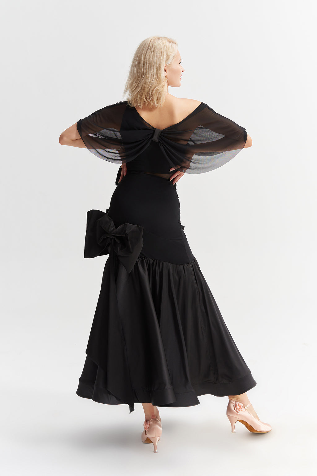 DANCE QUEEN 1027 Black Lace Haute Couture Classic Dress