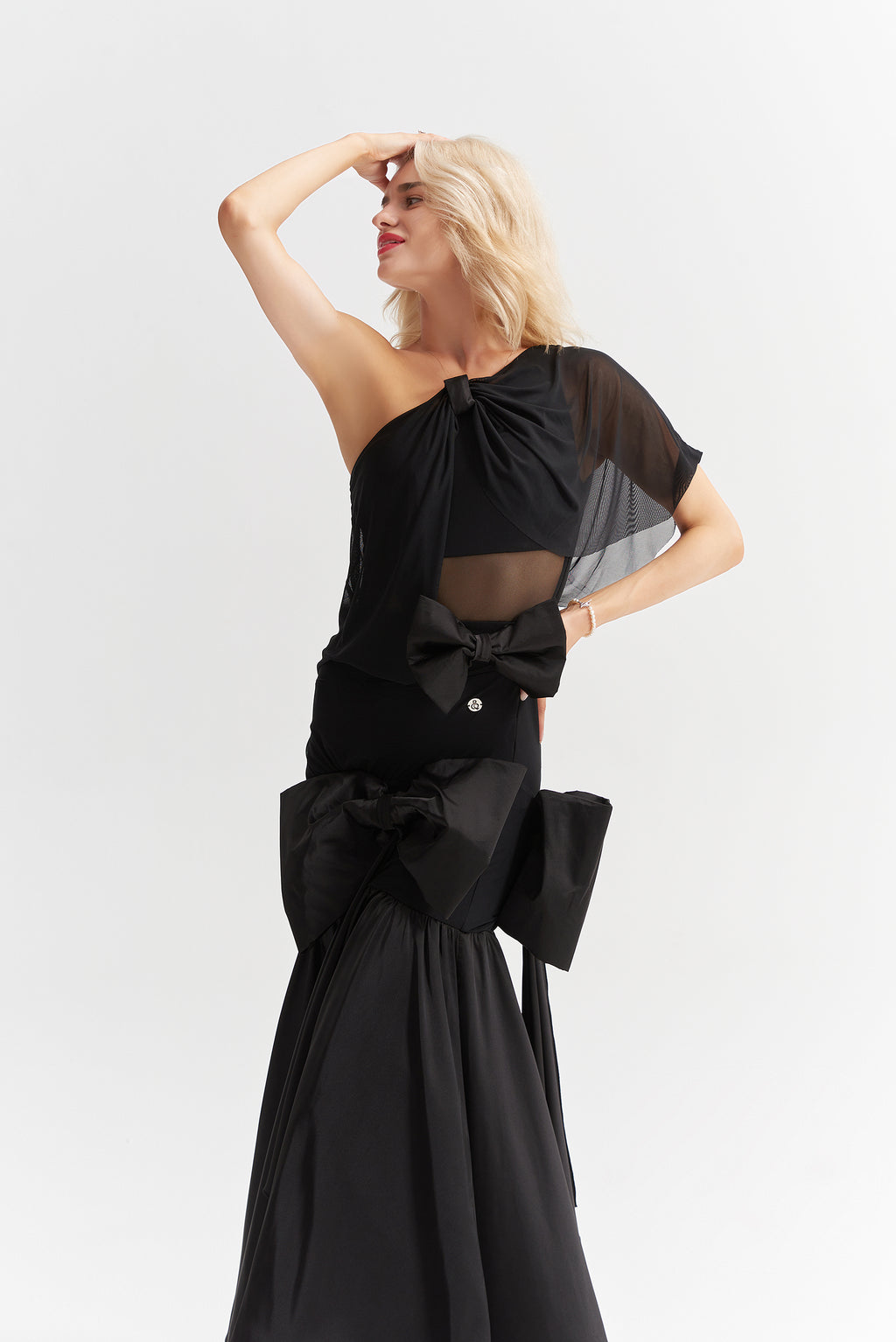 DANCE QUEEN 1027 Black Lace Haute Couture Classic Dress