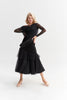 DANCE QUEEN 1029 Black Mesh Design Ballroom Dance Sport Skirt