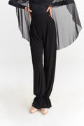 DANCE QUEEN 266-20 Black Ankle Strap Ballroom Practice Dancing Trouser