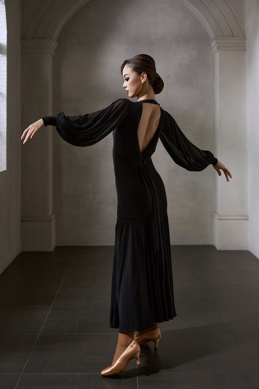 DANCE QUEEN 1040 Black Haute Couture Classic Customized Dress