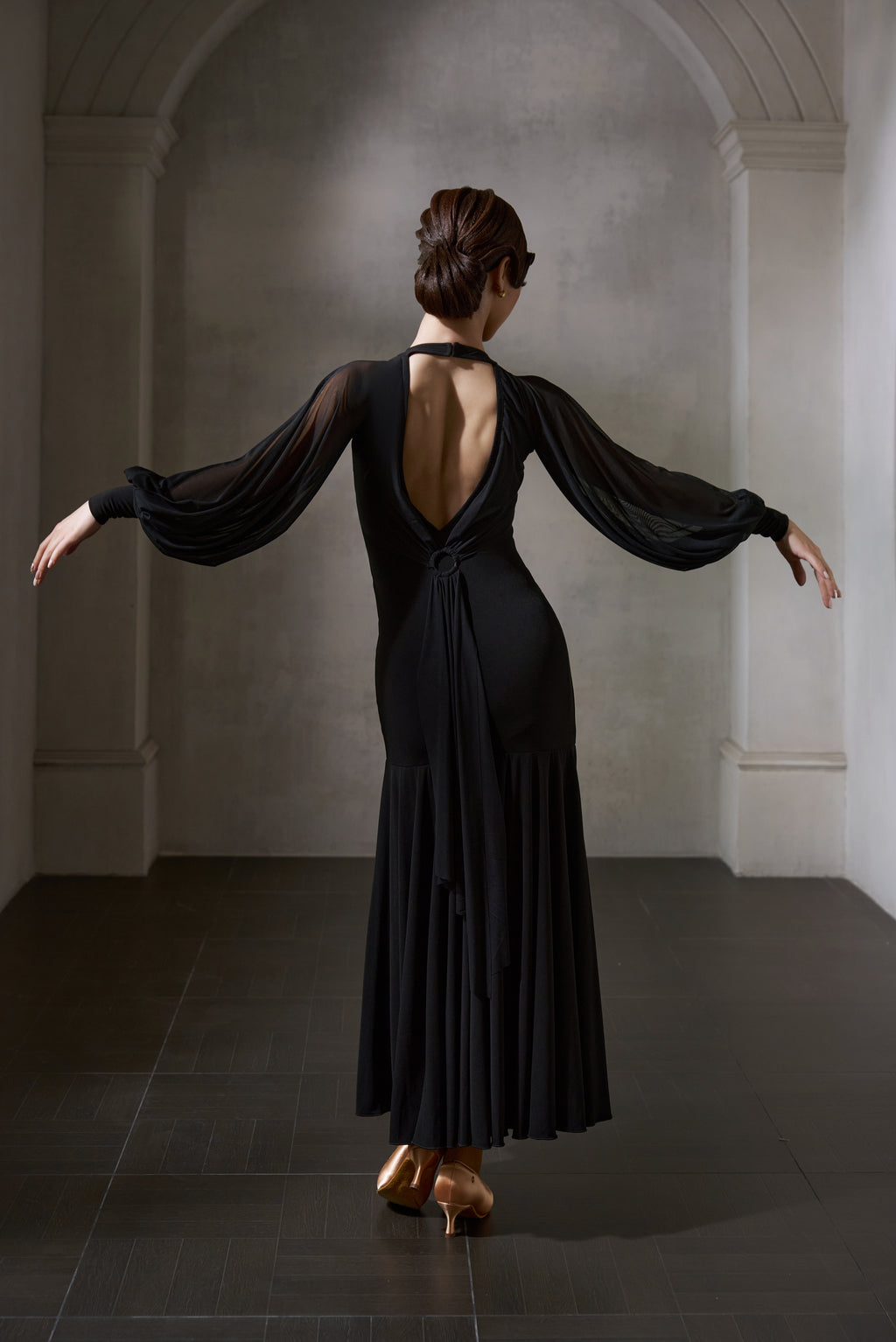 DANCE QUEEN 1040 Black Haute Couture Classic Customized Dress
