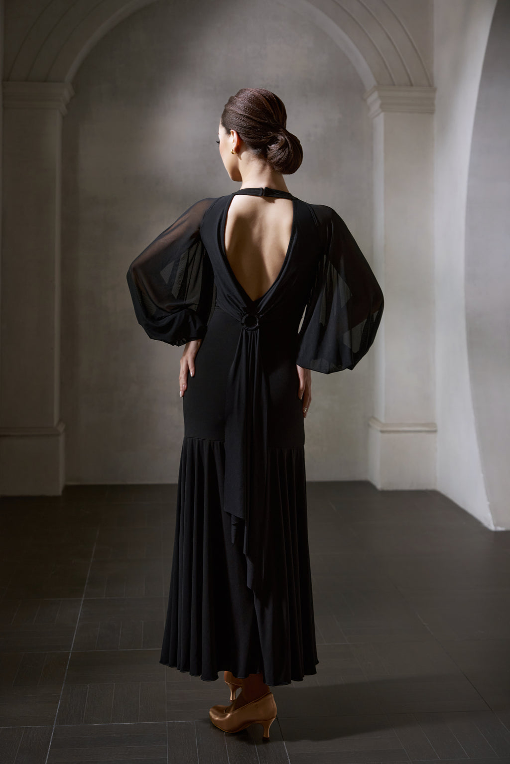 DANCE QUEEN 1040 Black Haute Couture Classic Customized Dress