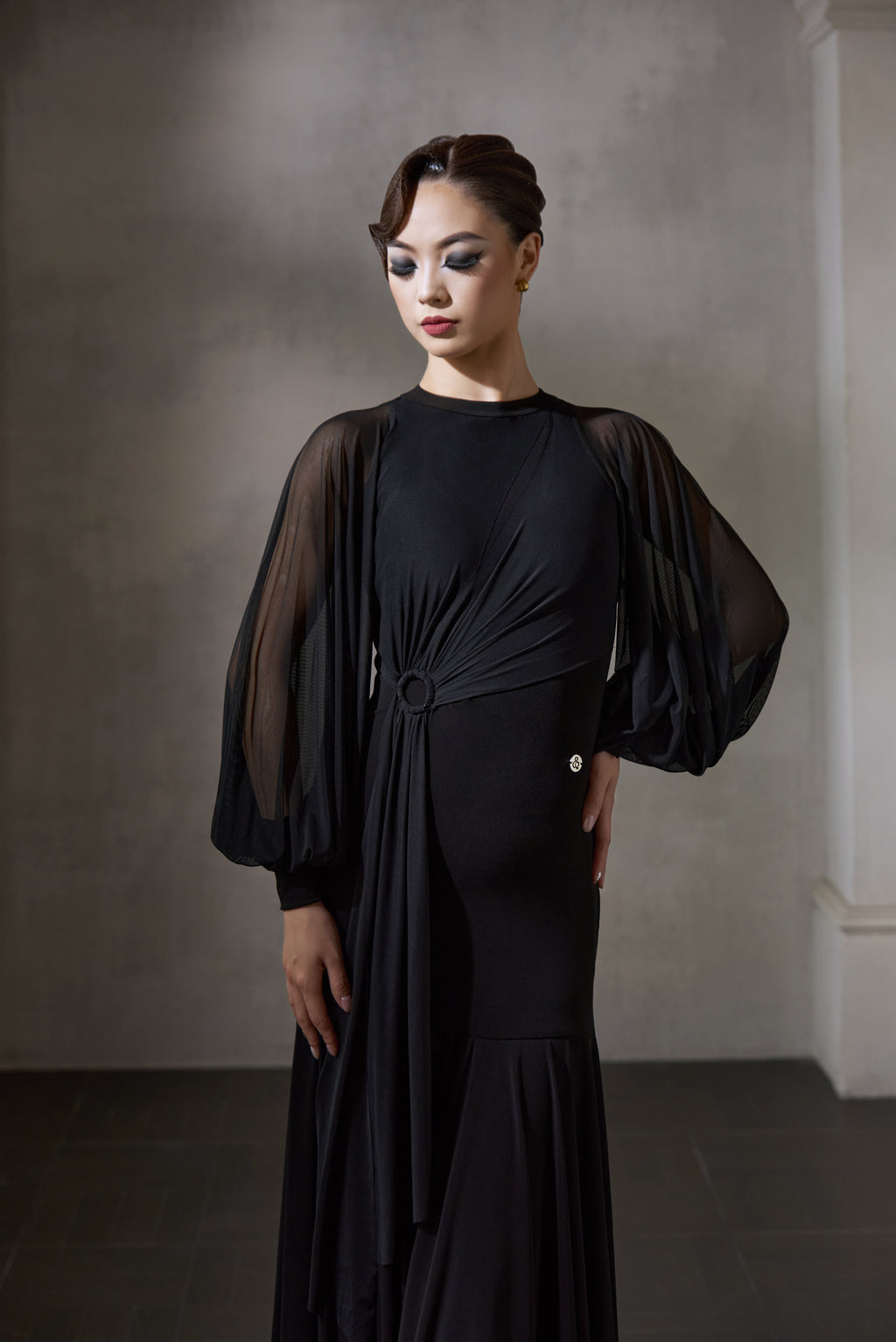 DANCE QUEEN 1040 Black Haute Couture Classic Customized Dress