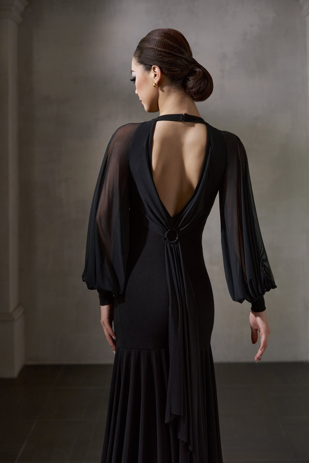 DANCE QUEEN 1040 Black Haute Couture Classic Customized Dress