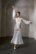 DANCE QUEEN 1038-2 White Lace Haute Couture Classic Customized Dress