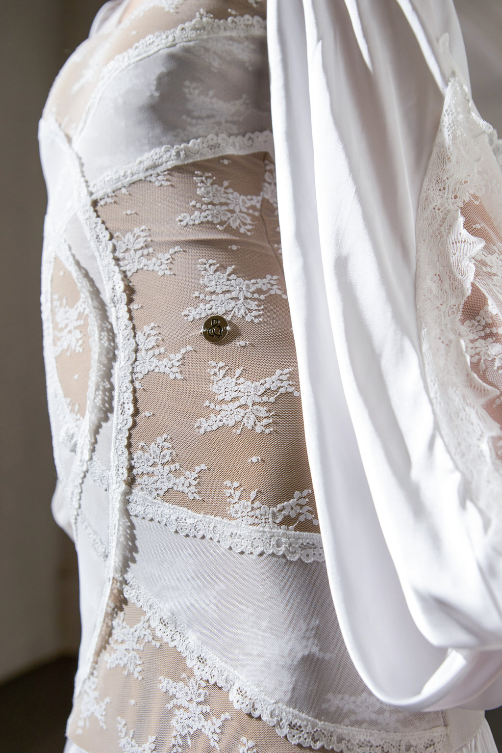DANCE QUEEN 1038-2 White Lace Haute Couture Classic Customized Dress