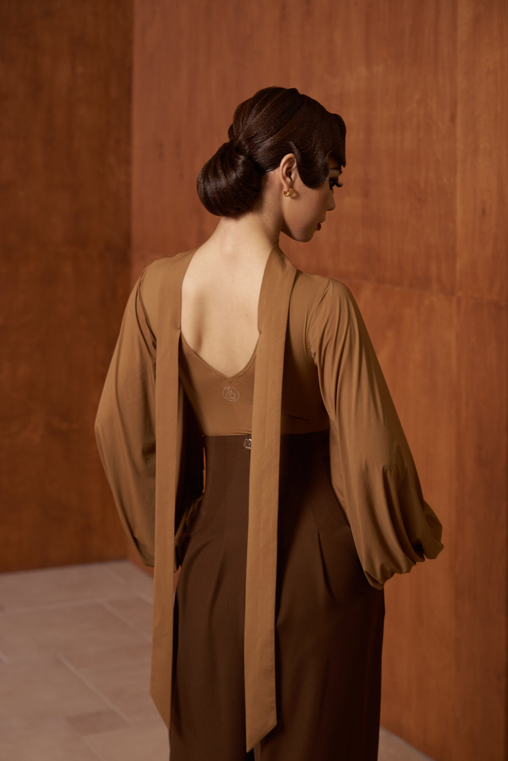 DANCE QUEEN 808-3 Sand Hollow Lantern Sleeve Dancing Ballroom Leotard