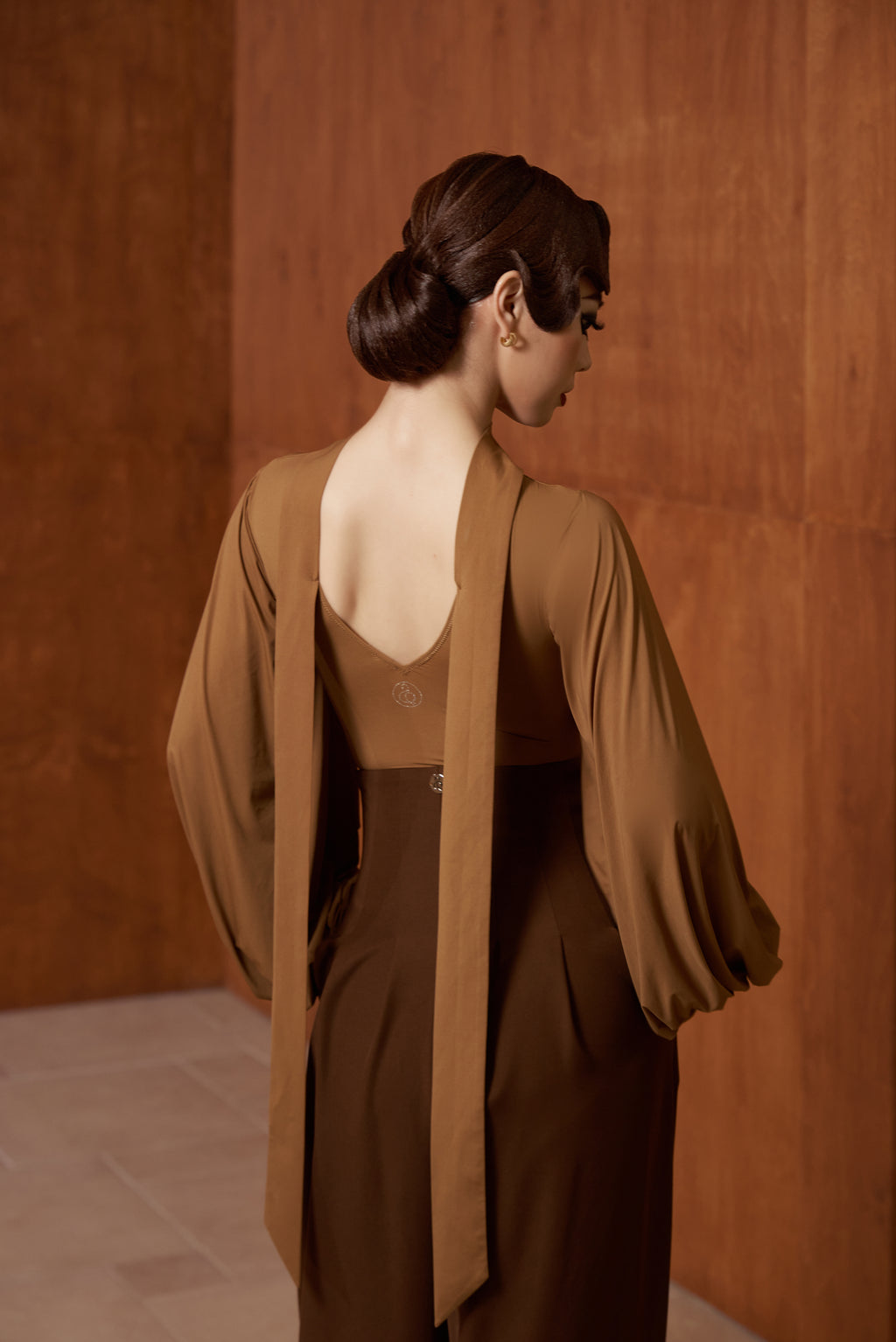 DANCE QUEEN 808-3 Sand Hollow Lantern Sleeve Dancing Ballroom Leotard