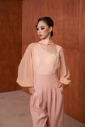 DANCE QUEEN 808-2 Pink Hollow Lantern Sleeve Dancing Ballroom Leotard