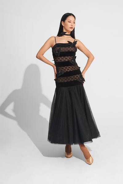 【新品】dancequeen ブラック フリル付き レオタード DANCE QUEEN 941 Black Lace Bow Haute Couture Classic Dress