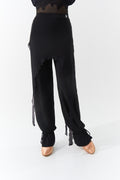 DANCE QUEEN 1109 Lace Elastic Waistband  Practice Dance Sport Wide Leg Ballroom Trouser
