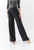 DANCE QUEEN 942-9 Fog Gray Velcro High Waist Ballroom Practice Dance Sport Wide Leg Trouser