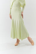DANCE QUEEN 391-4 Aloe Vera Green Comfortable Basic Ballroom Practice Dance Sport Skirt