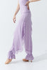 DANCE QUEEN 1023-4 Taro Purple Lace Ankle Strap Ballroom Practice Dance Sport Trouser