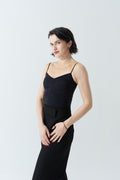 DANCE QUEEN 1118 Classic Black V Neck Ballroom Practice Dance Sport Suspender Leotard