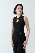 DANCE QUEEN 1119 Classic Black Lace Hollow Sleeveless Ballroom Practice Dance Sport Suspender Leotard