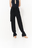 DANCE QUEEN 1144 Black Bow Design Practice Dance Sport Ballroom Elastic Trouser