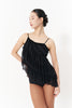 DANCE QUEEN 1139 Black Lace Design Suspenders Practice Dance Sport Ballroom Design Leotard