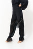 DANCE QUEEN 1114 Black Hand Made Beads Tassels Square Lace Design Practice Dance Sport Ballroom Elastic Trouser